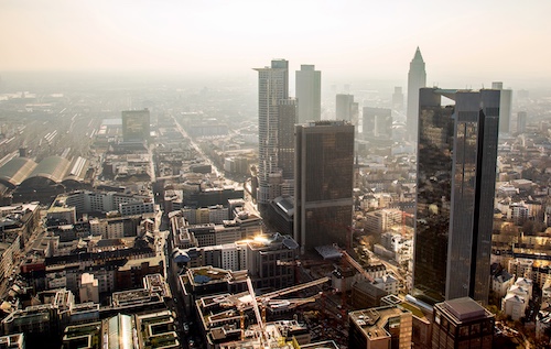 Cityscape view in Frankfurt Germany